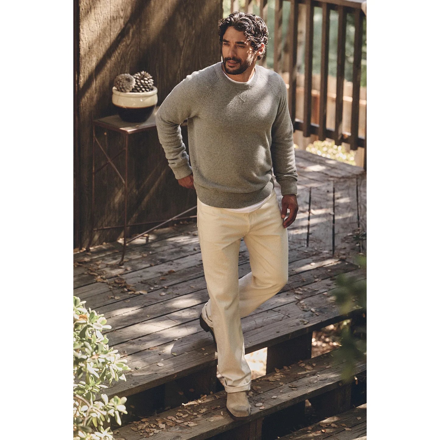 Velvetmen Cortez Sweater in Heather Grey