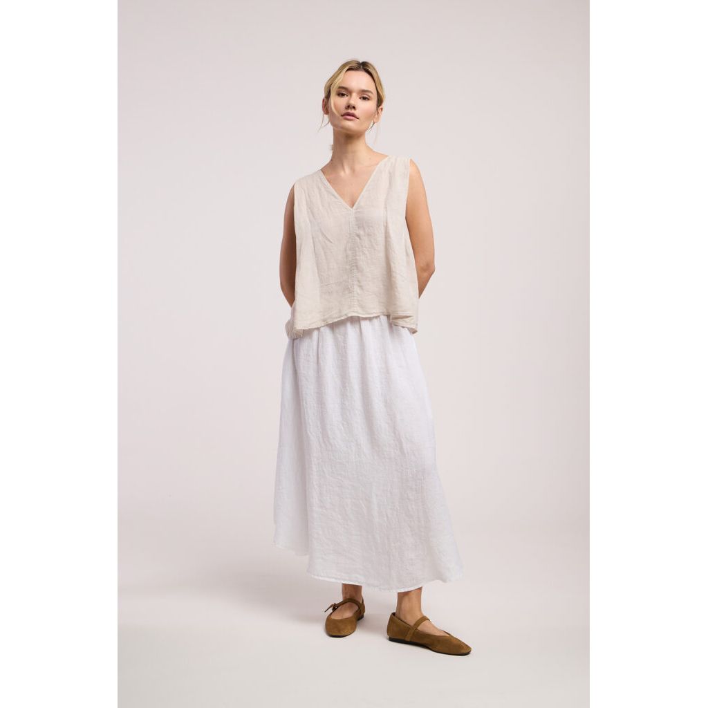 Velvet by Graham and Spencer Renna Linen Top in Cobble