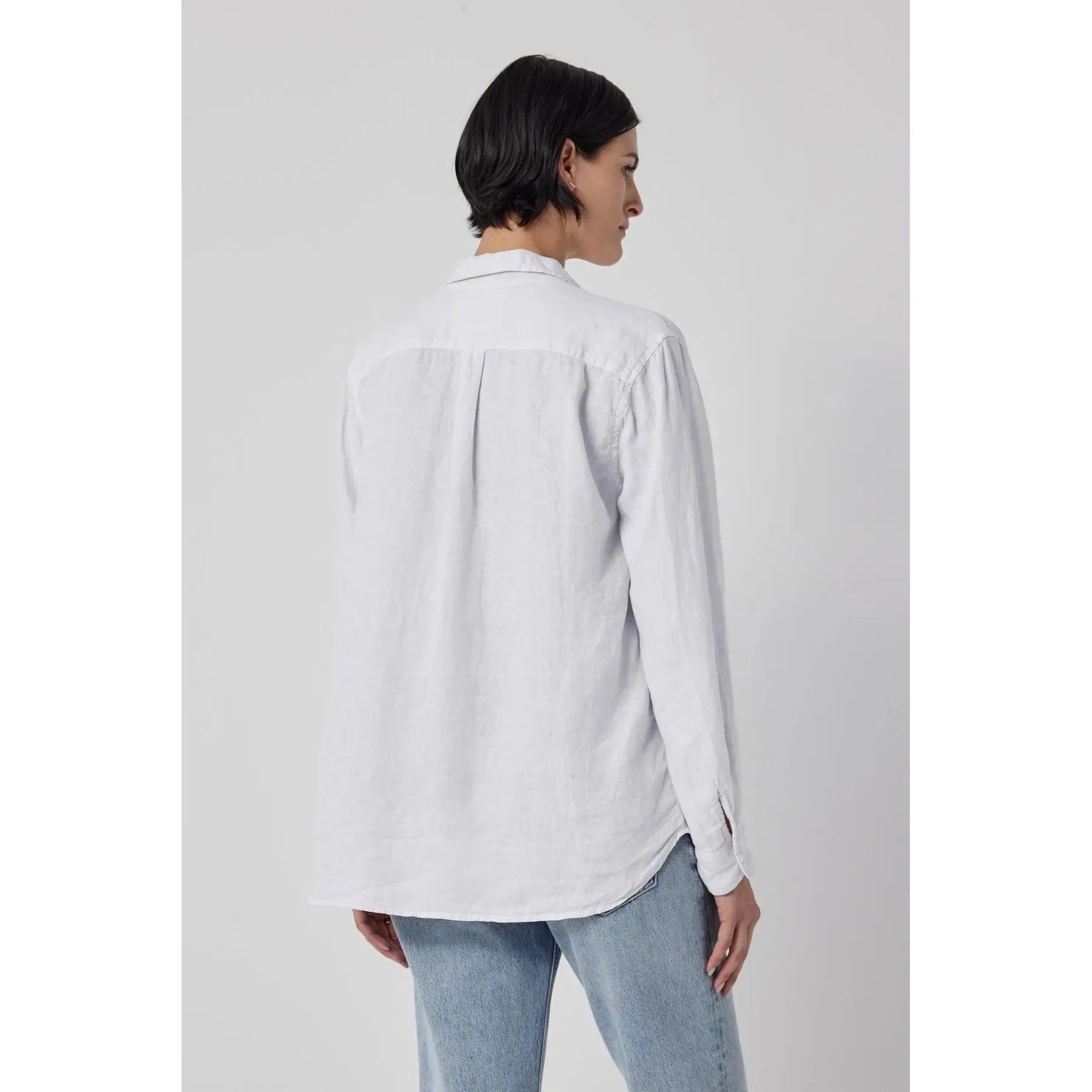 Velvet by Jenny Graham Mulholland Woven Linen Shirt in White