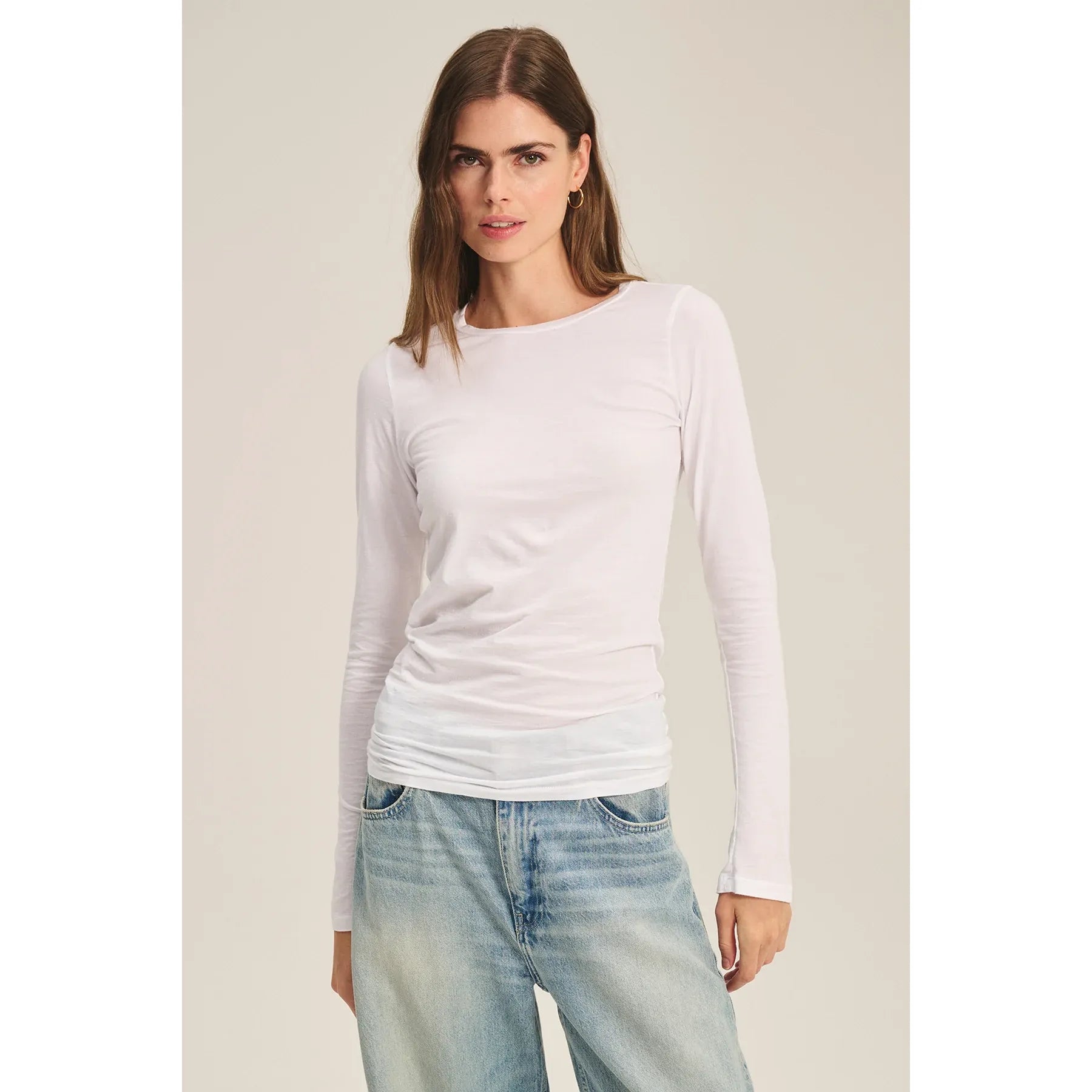Velvet by Graham & Spencer Zofina Guazy Whisper Fitted Tee in White