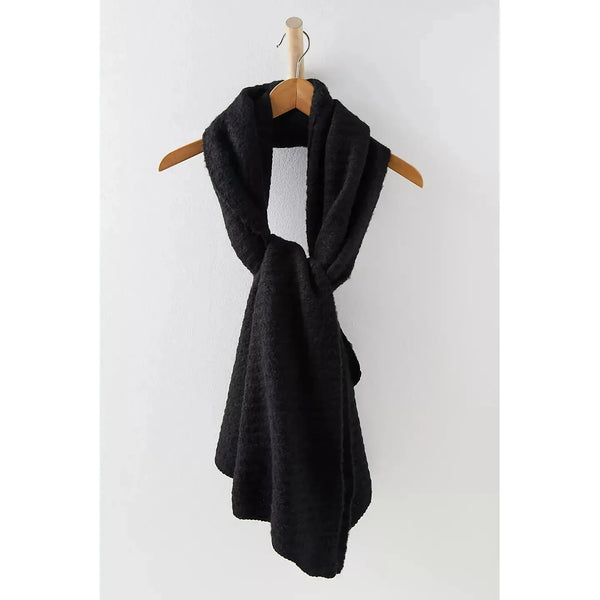 Free People Ripple Recycled Blend Blanket Scarf in Black