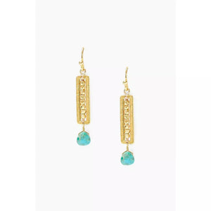 Chan Luu Turquoise and Gold Sedona Earrings EG-5415-TURQUOISE