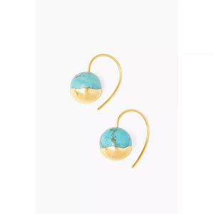 Chan Luu Gold Dipped Turquoise Earrings EG-5449-TURQUOISE