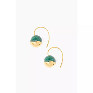 Chan Luu Gold Dipped Indian Aventurine Earrings EG-5449-IND-AVENT