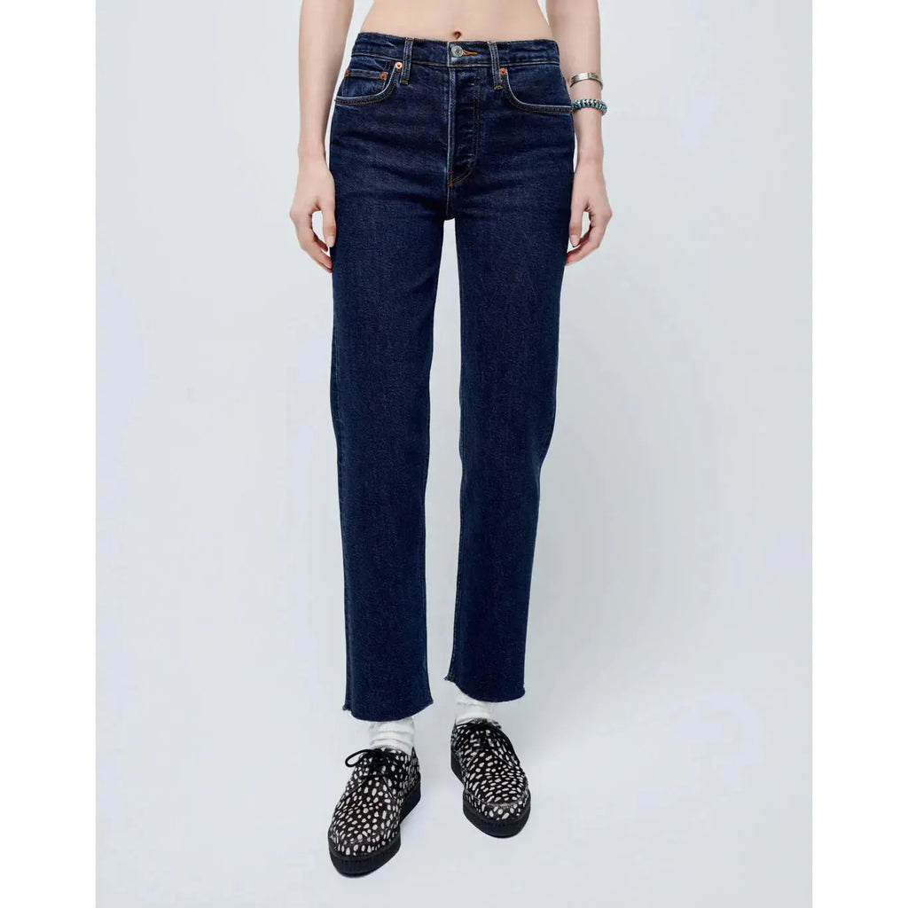 RE/DONE 70s Ultra High-Rise Stove Pipe Jeans | INTERMIX®