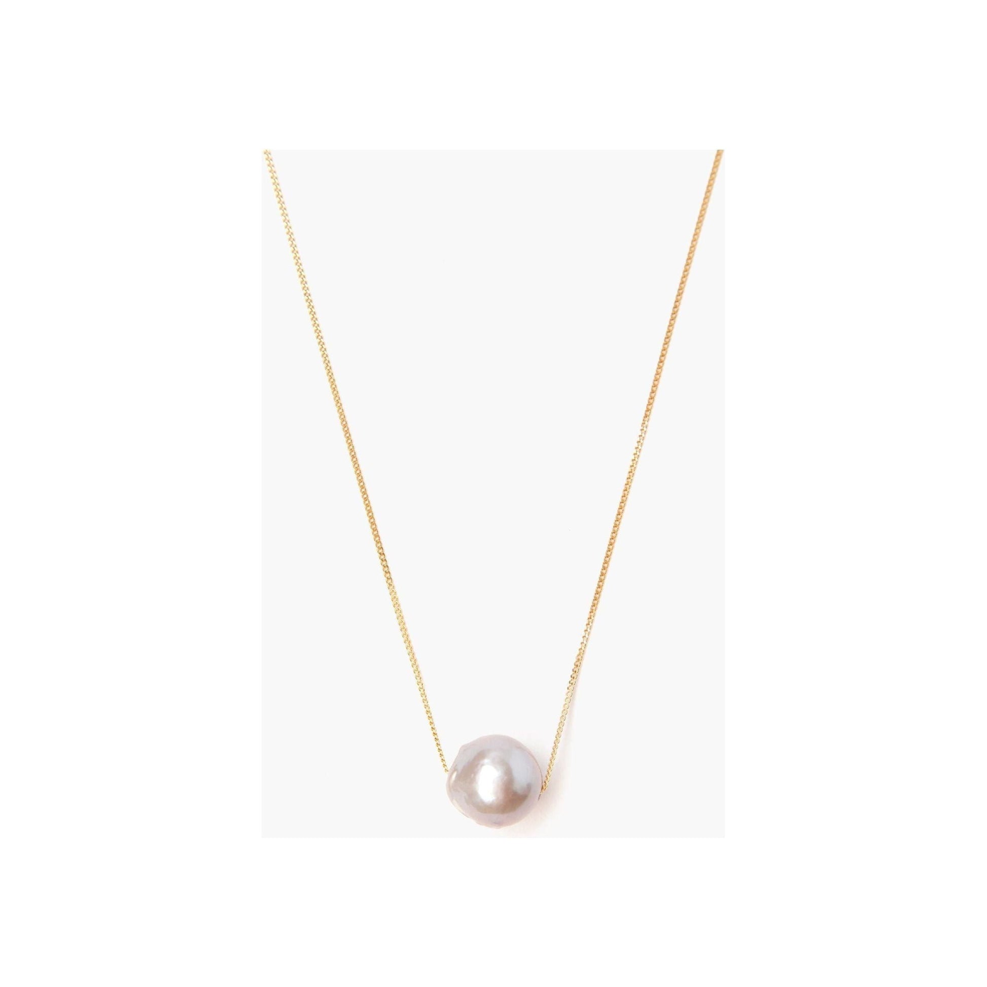 Chan Luu Grey Pearl Long Floating Necklace NG-13511-GREY-PEARL