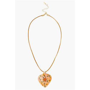 Chan Luu Peach Hand Painted Mother of Pearl Shell Necklace
