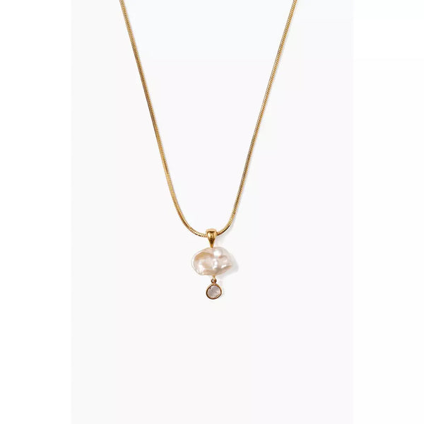Chan Luu Hilo Pearl and Diamond Necklace Gold