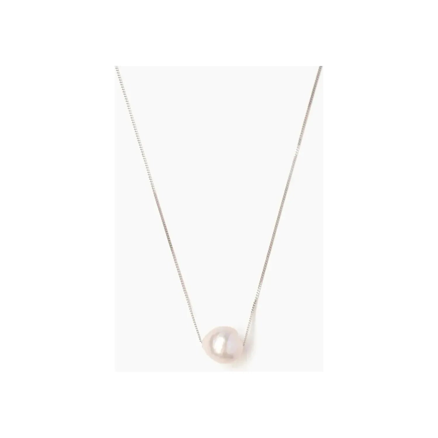 Chan Luu White Floating White Pearl Gold Necklace