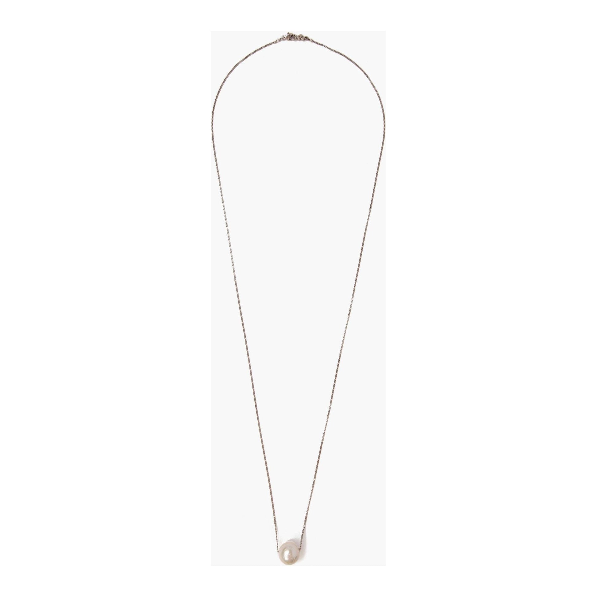Chan Luu White Pearl Long Floating Necklace NS-13511-WHITE-PEARL