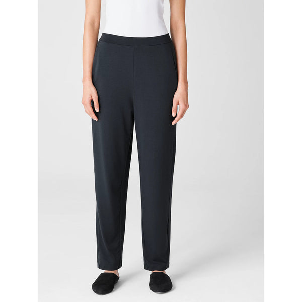 Eileen Fisher Stretch Jersey Knit Slouchy Pant in Black