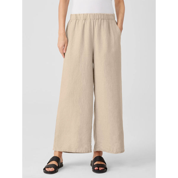 Eileen Fisher Organic Linen Wide-Leg Pant in Undyed Natural S3RII-P3236