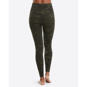 Spanx Look At Me Now Green Camo Seamless Leggings FL3515