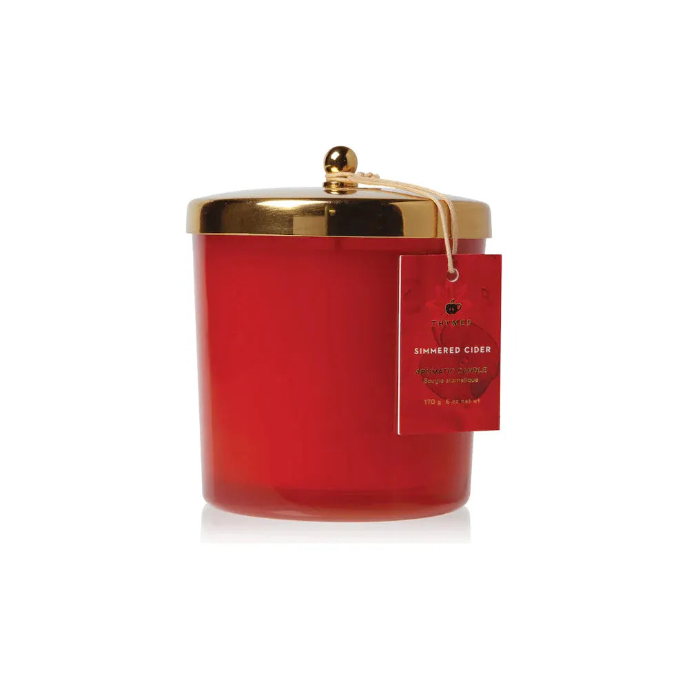 Thymes Simmered Cider Harvest Red Poured Candle