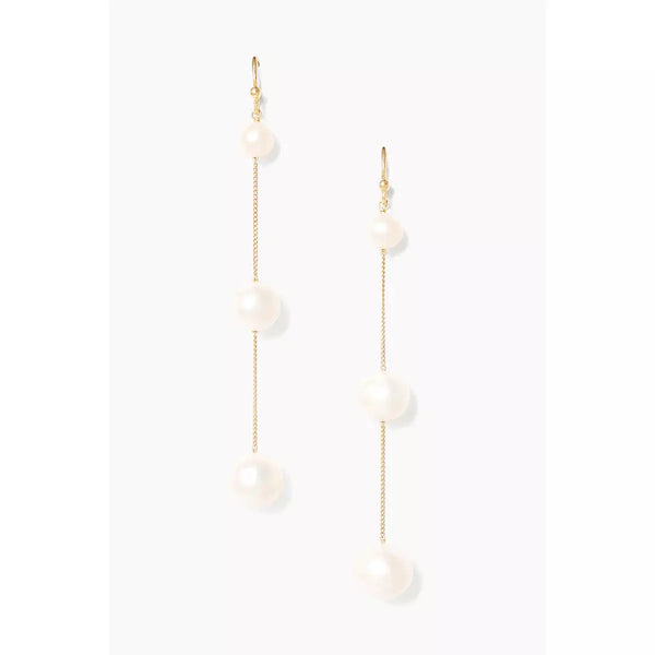 Chan Luu Tiered Floating White Pearl Earrings EG-4826-WHITE-PEARL